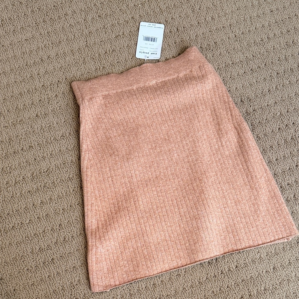 Free People Ribbed Mini Skirt - Picture 4 of 4